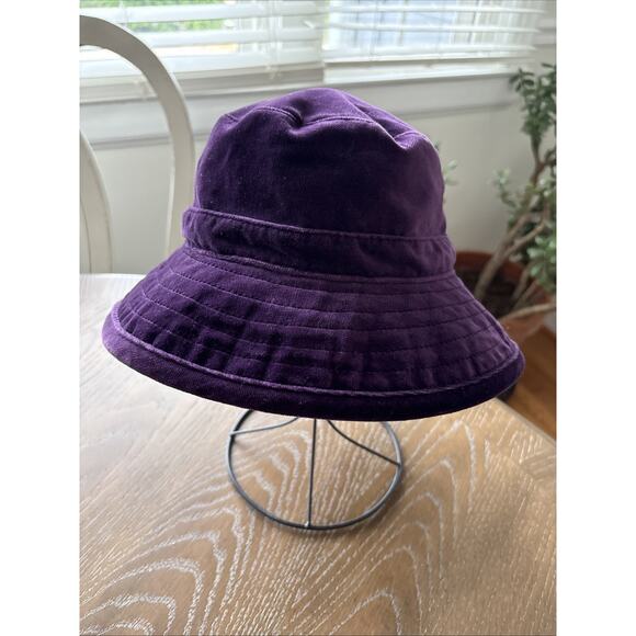 VTG Banana Republic 100% Cotton Purple Velvet Bucket Hat Whimsigoth | S‎ main image 6